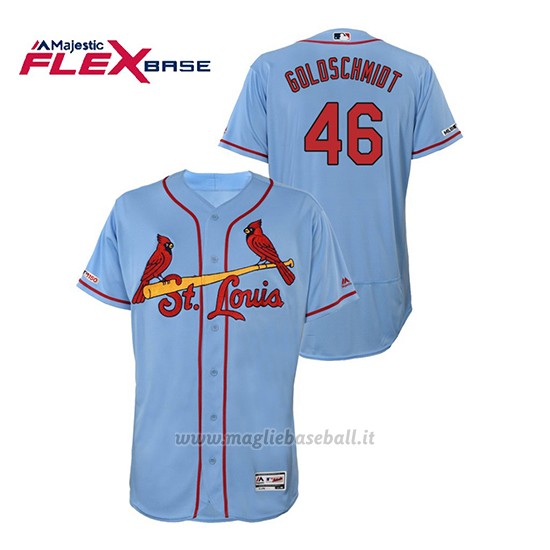 Maglia Baseball Uomo St. Louis Cardinals Paul Goldschmidt 150th Aniversario Patch Flex Base Blu